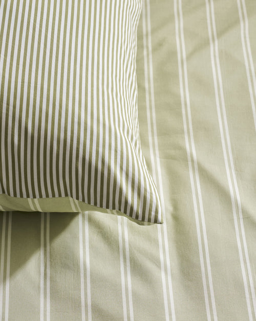 vtwonen Dekbedovertrek Mini Stripe - 240 x 220 cm - Groen