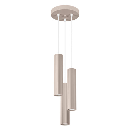 Sollux Lighting Hanglamp KARBON 3P taupe - 19,5x19,5x108cm