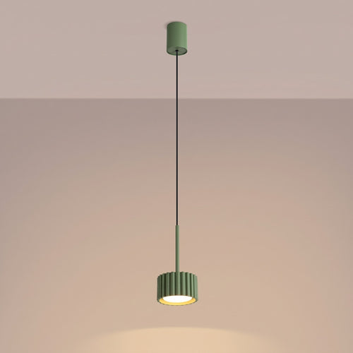 Sollux Lighting Hanglamp AURA 1 olijfgroen Gx53 - 10x10x125cm
