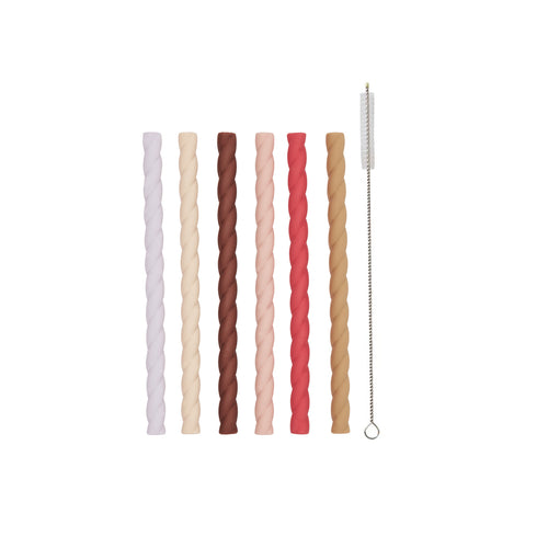 OYOY Rietjes set van 6 1 x 1 x 16 cm – Rood siliconen