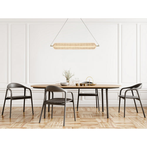 Searchlight Capsule LED converteerbare plafondhanger, satijnen messing metaal en acryl