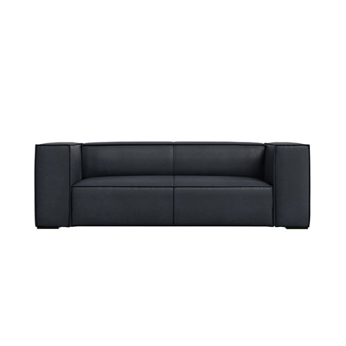 Cosmopolitan Design - Bank Turin 2-zits, echt leer blauw - 100x212x68cm