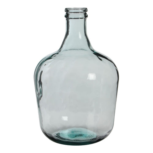 Mica Decorations Diego Fles Vaas - H42 x Ø27 cm - Gerecycled Glas - Transparant