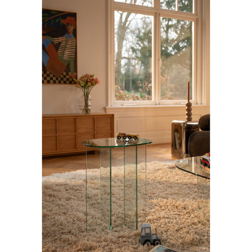 Zuiver Linea Bijzettafel 30x40 cm Glas Transparant
