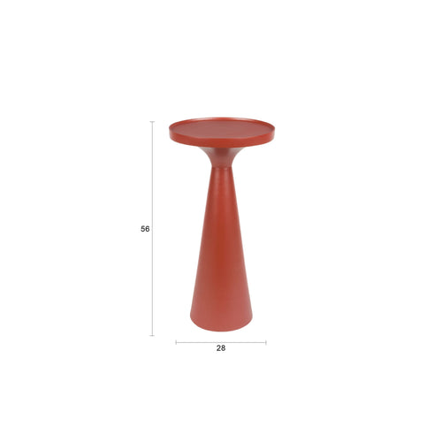Zuiver Floss Bijzettafel Rond 28 cm Marsala Rood