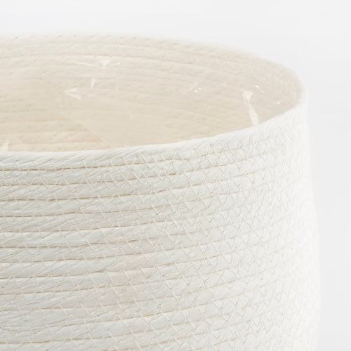 Mica Decorations Jorck Plantenmand - Set van 3 - H24 x Ø26 cm - Off White