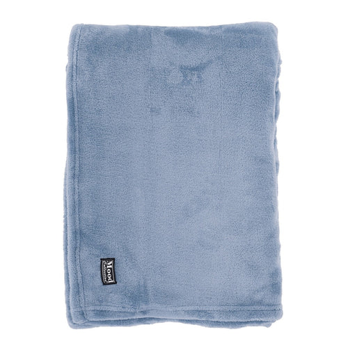 In The Mood Collection Famke Fleece Plaid - L180 x B130 cm - Lichtblauw