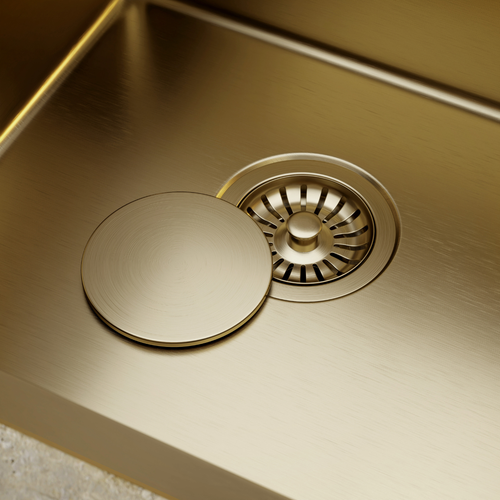 LOMAZOO Spoelbak Keuken Axiom - 40 x 40 cm - Goud - RVS