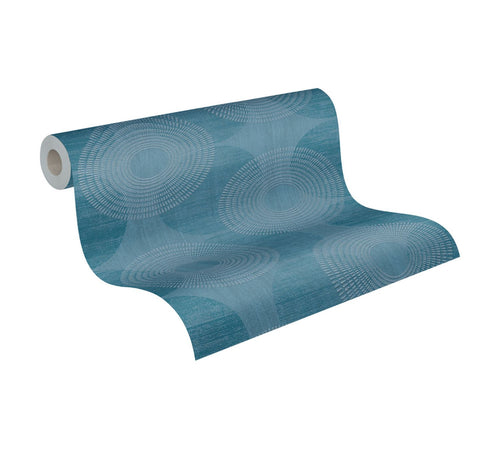 A.S. Création behang stip blauw - 53 cm x 10,05 m - AS-378325 - vtwonen shop