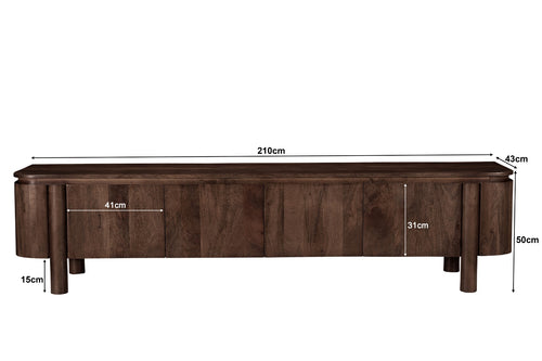 Livingfurn tv-meubel Salano Brown - 210 cm - bruin