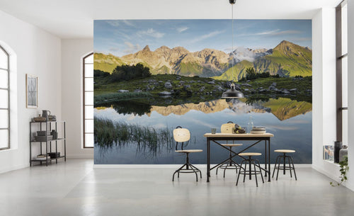 Sanders & Sanders fotobehang landschap met water groen en blauw - 450 x 280 cm - 612604