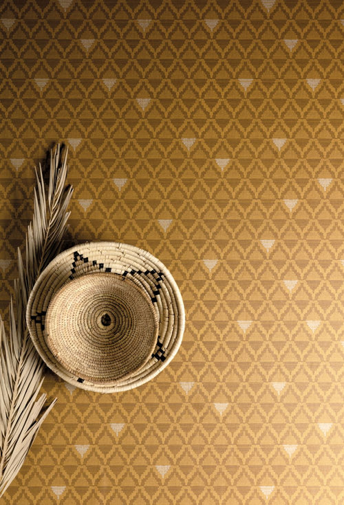 Masureel behang geometrische vormen geel - 53 cm x 10.05 m - 631906 - vtwonen shop