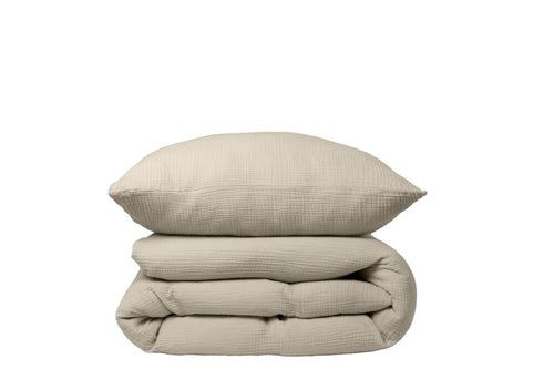 Beddinghouse Dekbedovertrek Mist - 140 x 200/220 cm - Zand