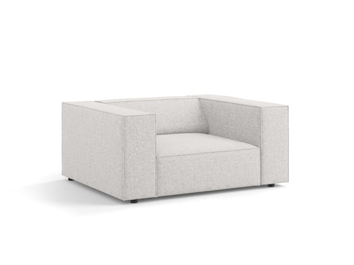 Cosmopolitan Design Fauteuil Arendal chenille, lichtgrijs - 102x124x70cm