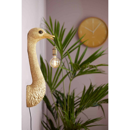 Light & Living wandlamp Ostrich - goud - 25x19x72cm - vtwonen shop