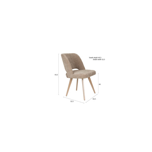 Housecraft Living Yves Eetkamerstoelen Bruin - Set van 2 - vtwonen shop