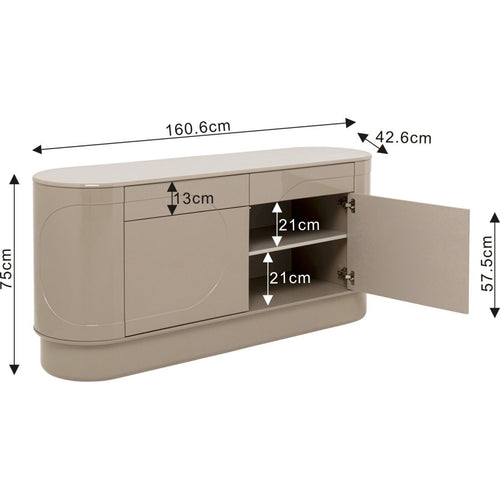 Kare Design Dressoir Groove taupe