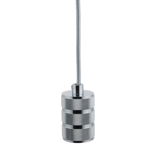 Lighto | Pendel Chroom | Inclusief Lichtbron Helder | Retro | 1.5m Snoer | Met Plafondkap