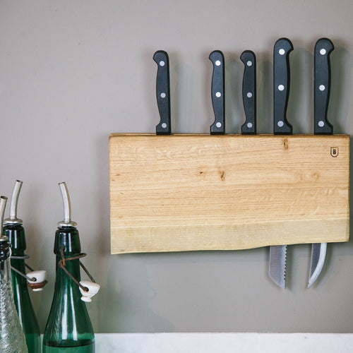 Brût Homeware | Messenhouder voor aan de wand | Eikenhout
