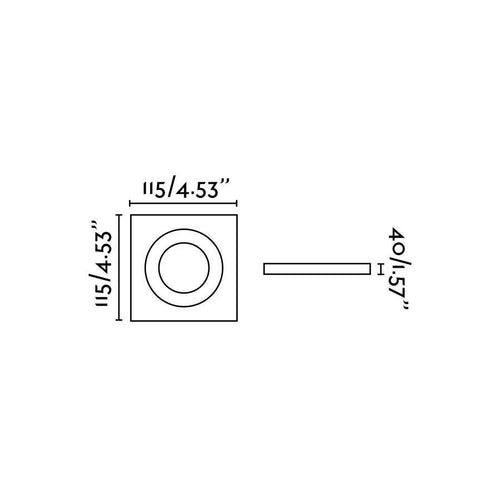 Faro Arg - 1 licht vierkante kantelbare inbouwspot wit, GU10