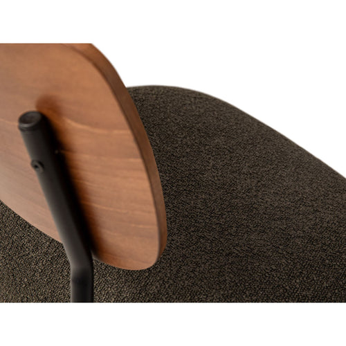 Set van 2 stoelen met gesp Dina boucle bruin - 47x49x79cm