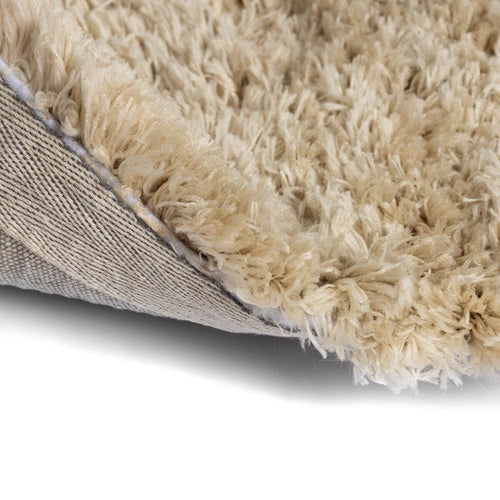 Interieur05  Vloerkleed Pilo -beige -polyester- rond- hoogpolig- 200 x 200 cm