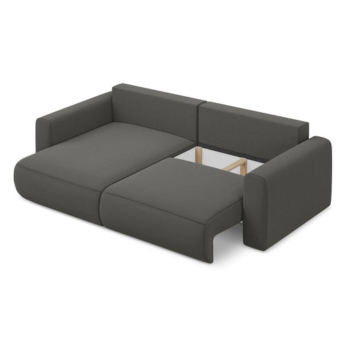 LaMiaSofa hoekbank links Perugia - velours - staal - 240x149x82