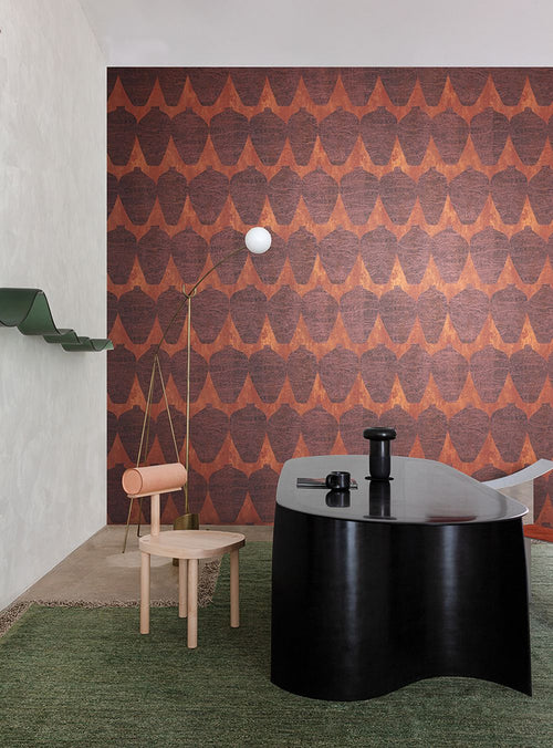 Masureel behang grafisch motief terracotta - 70 cm x 10.05 m - 631600 - vtwonen shop