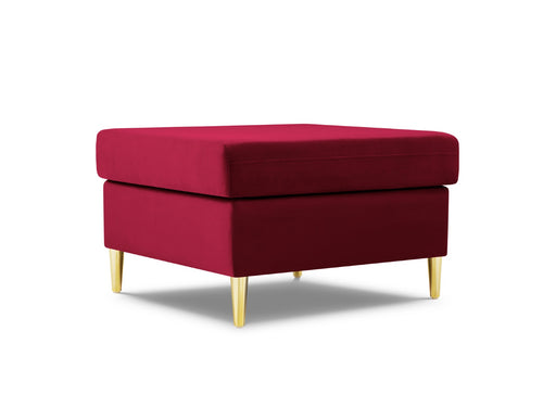 Cosmopolitan Design Poef Kyoto flueel, rood - 70x70x45cm