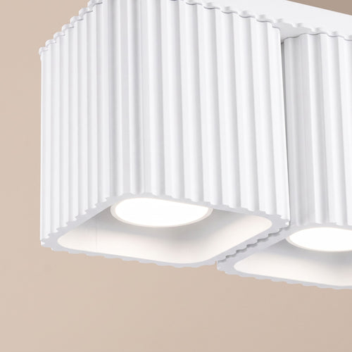 Sollux Lighting Plafondlamp RIFF 2 wit GU10 - 20,5x10x12cm