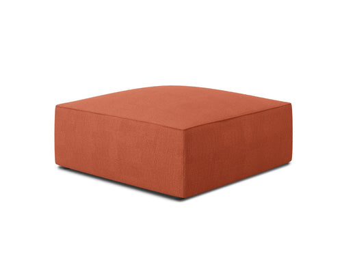 Micadoni Poef Ruby structurele stof, koraal - 93x93x40cm