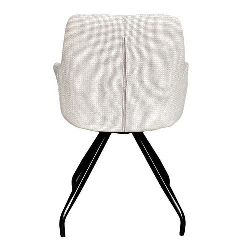 Livingfurn eetkamerstoel Duke beige - stof - set van2 - vtwonen shop