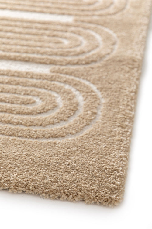 AFK Living vloerkleed Sinea - reliëfeffect - kastanje - 120 x 170 cm