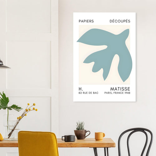 Artfulprints  Matisse – Floating forms turquoise   poster 50x70 cm - vtwonen shop