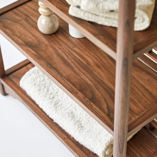 Tikamoon Boekenkast van massief iepenhout - Bruin - vtwonen shop