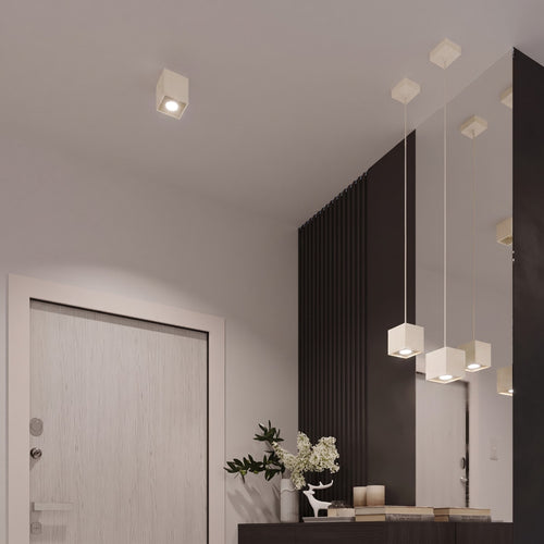 Sollux Lighting Plafondlamp QUAD 1 beige - 10x10x10cm