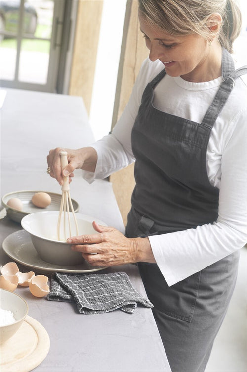Walra - Keukenschort Cook with Happiness - 75x90 cm - Off Black