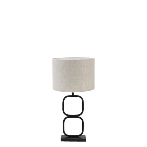 Light & Living tafellamp Lutika/Livigno - zwart, naturel - 30x30x67cm
