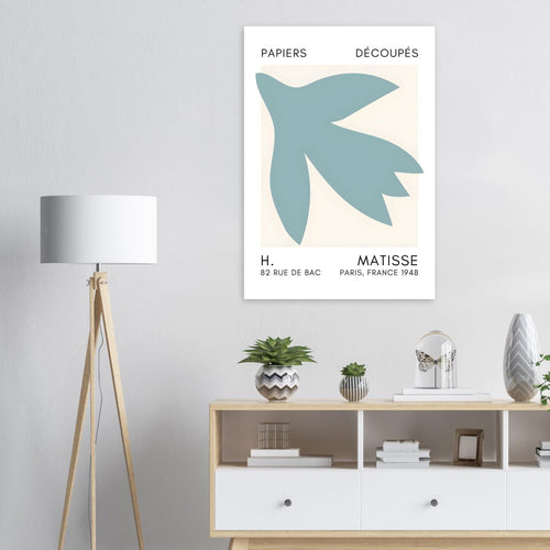 Artfulprints  Matisse – Shapes in the air turquoise   poster 70x100 cm - vtwonen shop
