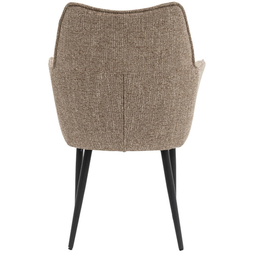 DÉJA Living Eetkamerstoel Zayn - Taupe/Zwart - Zithoogte 47cm - Set van 2 - vtwonen shop