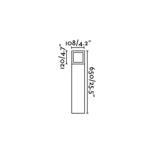 Faro Onze - 1 Light Outdoor Tuinpaal Donkergrijs IP54, E27