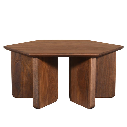 DÉJA Living Salontafel Martos - Donkerbruin Mangohout - 80x80x35cm - vtwonen shop