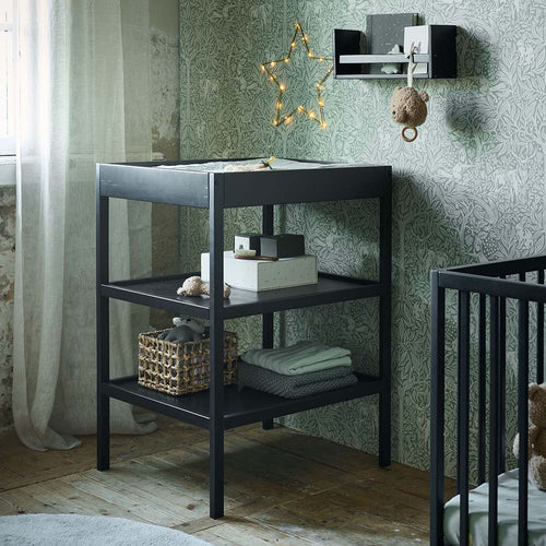 Petite Amélie HOUTEN WANDPLANK - Grenen - zwart