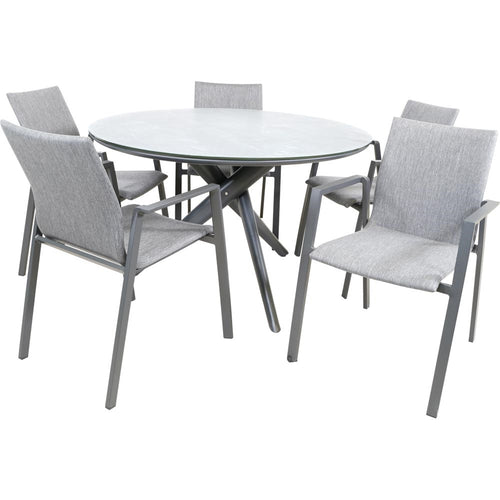 Lesli Living tuintafel Mojito - antraciet - Ø120x74cm