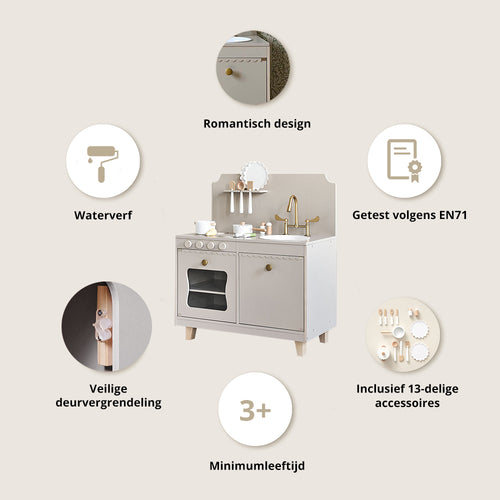 Petite Amélie Speelkeuken SORBIER - MDF - taupe