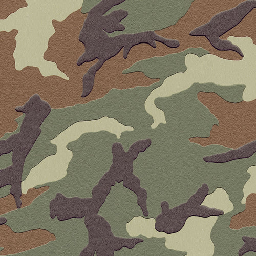 A.S. Création behang camouflage groen, bruin en grijs - 53 cm x 10.05 m - AS-369406 - vtwonen shop