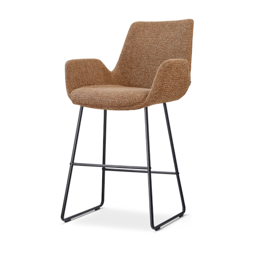 Nolon Nino-Eef barkruk bruin blend - zwart onderstel - 65 cm