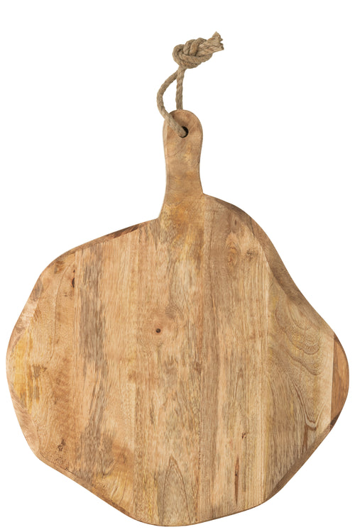 J-Line snijplank Organic Rond snijplank - hout - naturel - large - vtwonen shop