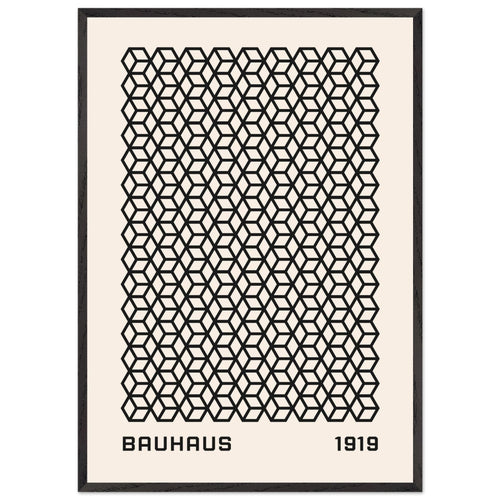 Artfulprints Poster met Lijst Bauhaus - 1919 beehive   - 70x100 cm - Zwart / Wit