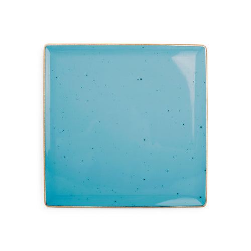 Bonbistro - Plat bord 25,5x25,5cm blauw Collect - Set van 6